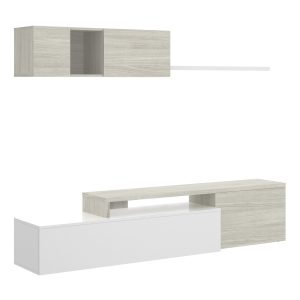 Salón tv compacto Blanco brillo